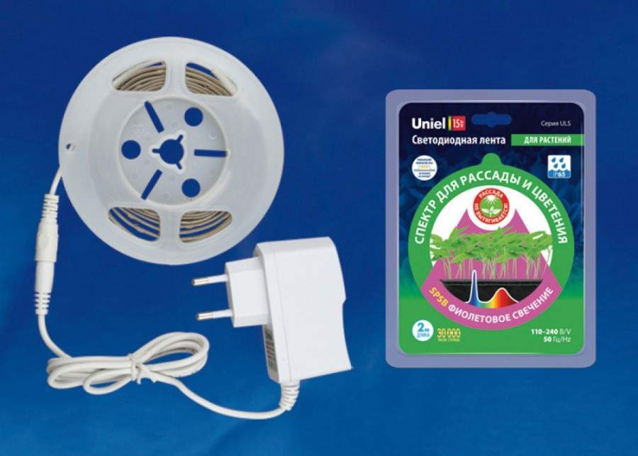 ULS-P77-2835-42LED/m-IP20-2M-SPSB RRP18C00 Комплект светодиодной ленты 2м. Спектр для рассады и цвет